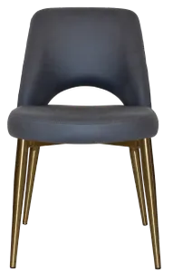 EZ Albury Brass Colour Stainless Steel Leg Upholstered Hospitality Dining Chair thumbnail 7