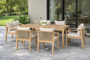 Cr Sycamore Solid Timber 7 Piece Outdoor Dining Setting thumbnail 2