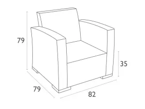 FL Monaco Hospitality Outdoor Lounge Armchair thumbnail 8