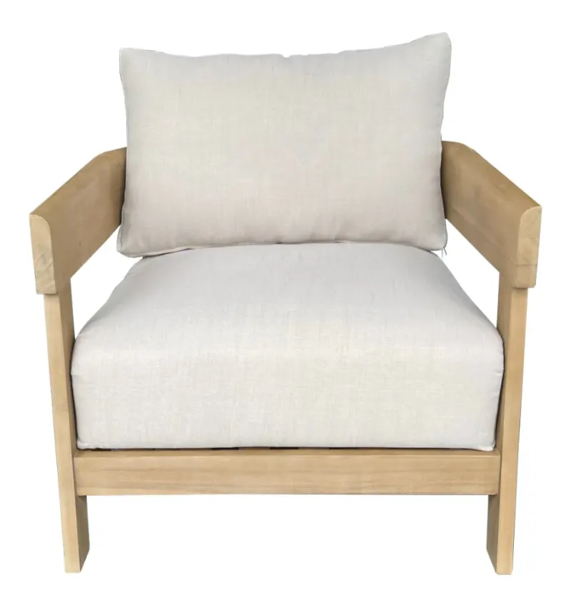 VI Broome Solid Timber Outdoor Armchair with Cushion