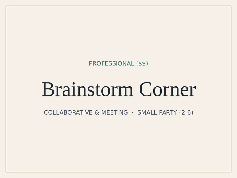 Brainstorm Corner
