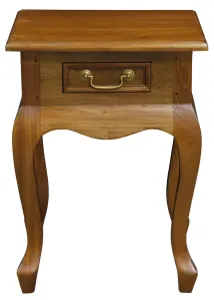 CT Queen Anne Solid Timber 1 Drawer Lamp Table thumbnail 1