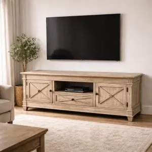 MF Provins Recycled Timber 2 Door 1 Drawer Entertainment Unit thumbnail 2