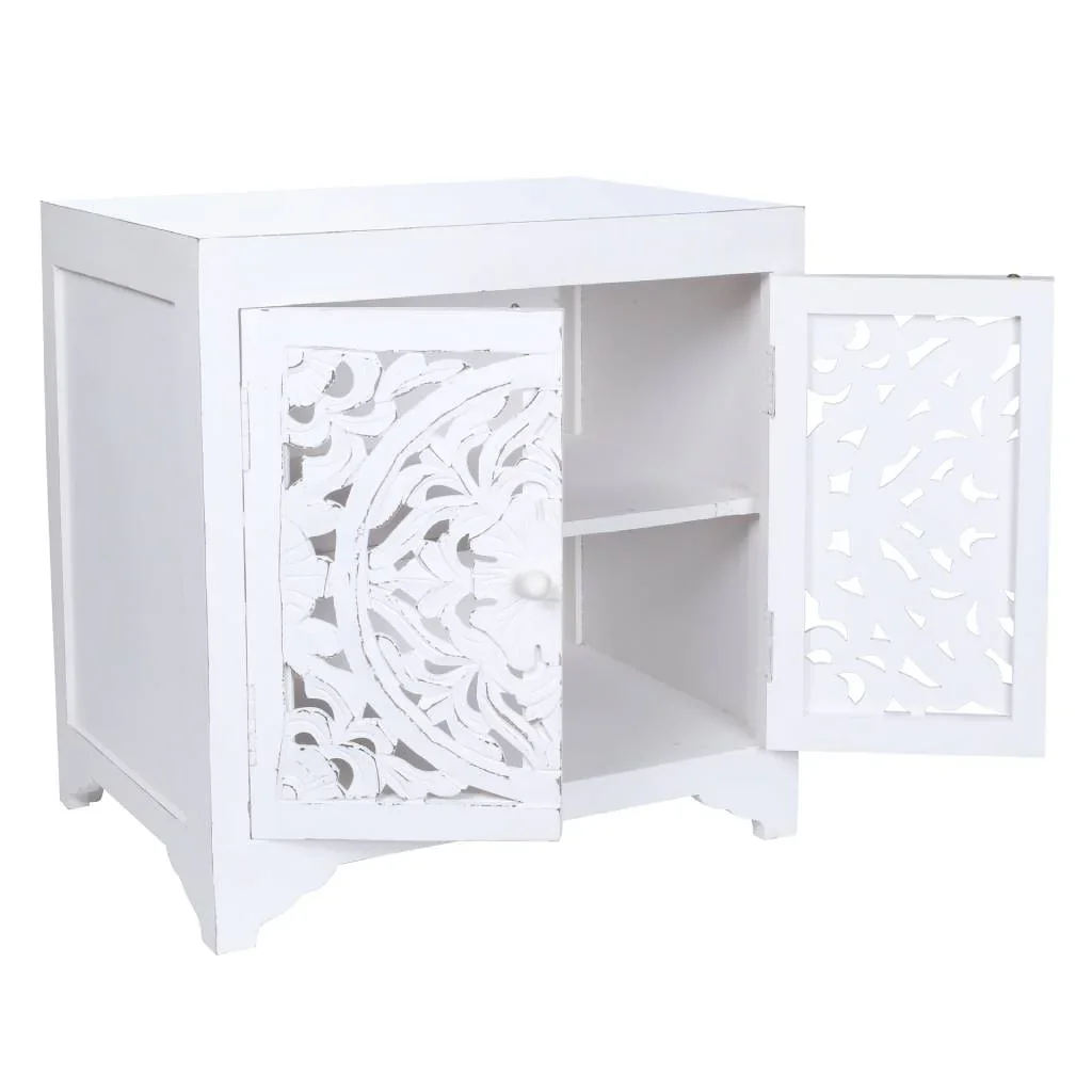 VI Dias Solid Timber 2 Door Bedside Table