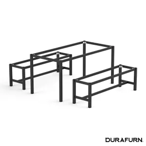 FL Spire Hospitality Square Legs Seat Height Frame with Footbeam thumbnail 3