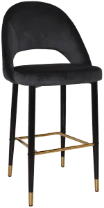EZ STOOL CHEVRON 750 METAL BLACK BRASS thumbnail 1