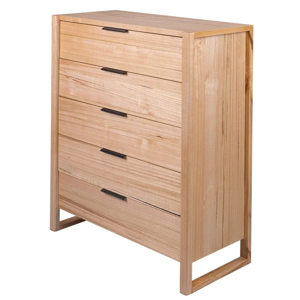 VI Perisher Solid Timber 5 Drawer Tallboy