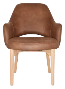 EZ Albury Solid Natural Stained Timber Upholstered Hospitality Dining Armchair - XL thumbnail 10