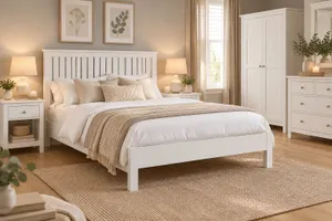 MD Verona All White King Bed thumbnail 2