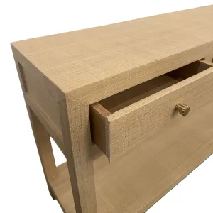 CR Kagu Solid Timber 3 Drawer 1 Shelf Console Table thumbnail 6