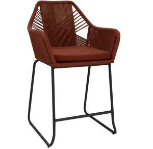 VI Faro Metal Sled Base Round Rope Outdoor Bar Chair thumbnail 3