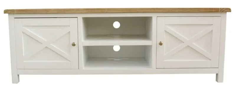 VI Shellwood Solid Timber 2 Door 2 Niches TV Unit