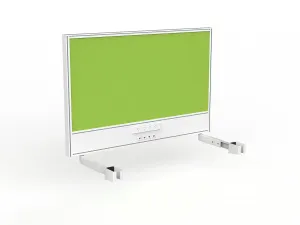 OL Studio Screen with Ducting for Agile Individual Desk – Breath Fabric with White Frame thumbnail 9
