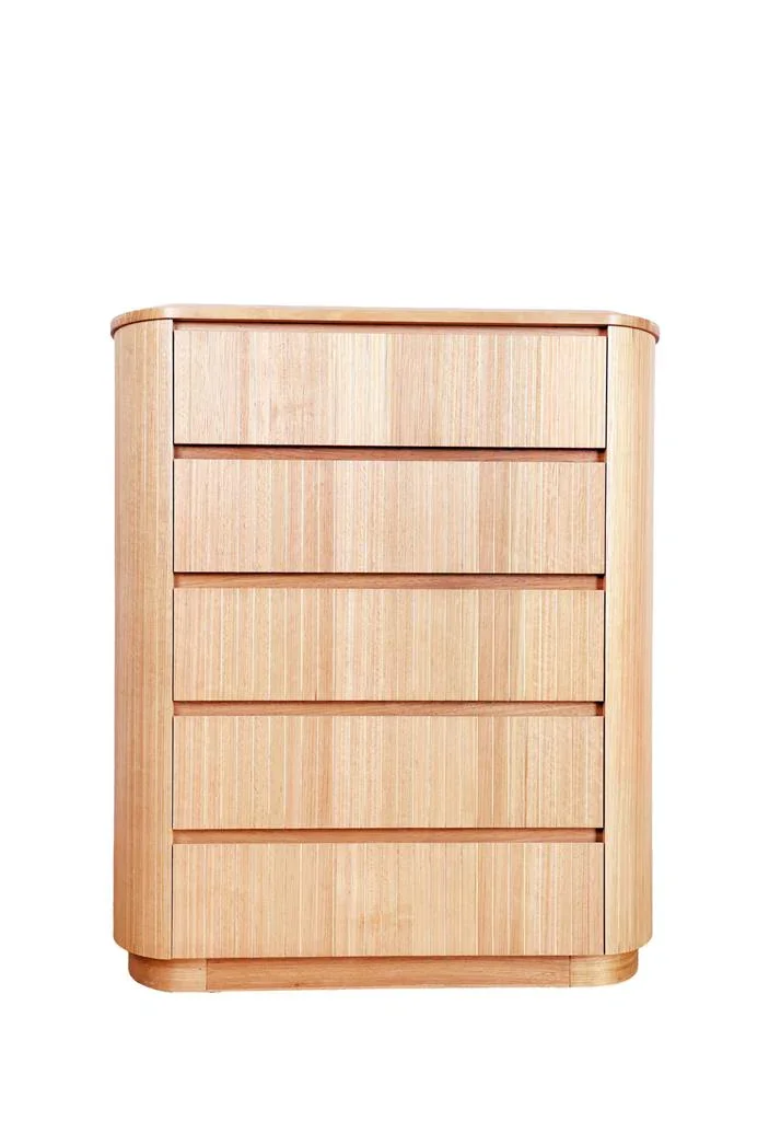 VI Adsila Solid Timber 5 Drawer Tallboy