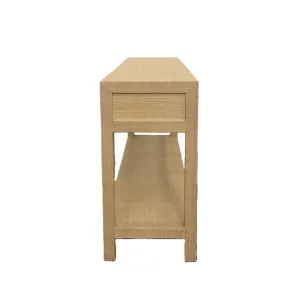 CR Kagu Solid Timber 3 Drawer 1 Shelf Console Table thumbnail 4