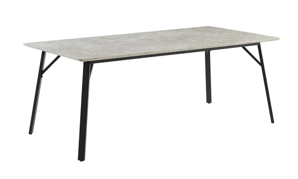 VI Primo Marble Look MDF Top Metal Leg Dining Table