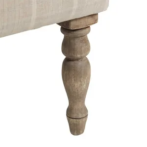 SH Bailey Fabric Upholstered Timber Leg Armchair - Natural thumbnail 4