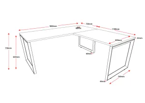 RL Infinity Loop Leg Desk with Return thumbnail 3
