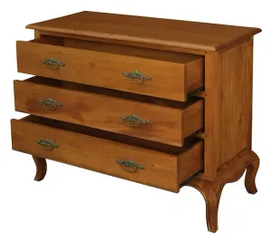 CT French Provincial Solid Timber 3 Drawer Dresser thumbnail 3