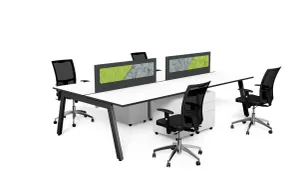 DD Vista Double Sided Workstation For 4 Person with Sonic Screen thumbnail 6