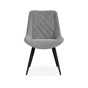 VI Gatsby Fabric Upholstered Metal Leg Dining Chair thumbnail 4