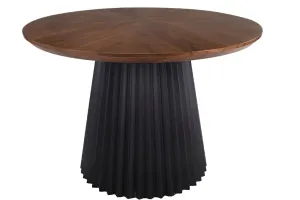 VI Hugo Metal Base Round Dining Table with 4 Fabric Chair Set thumbnail 2