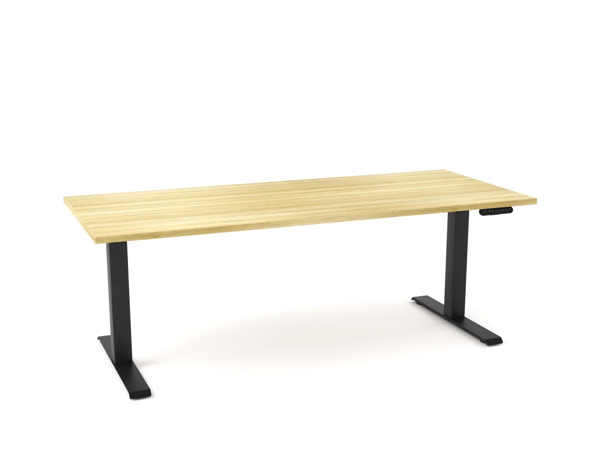 OL AgileMotion Electric Height Adjustable Single User Desk - Oak Top