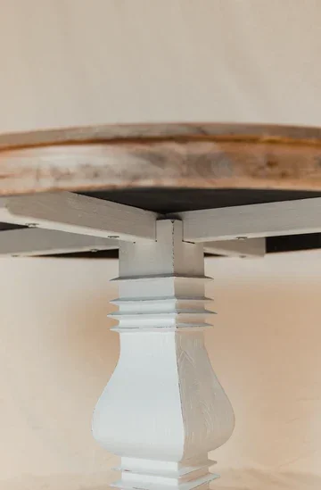 MF Belgie Recycled Timber Pedestal Leg Round Dining Table