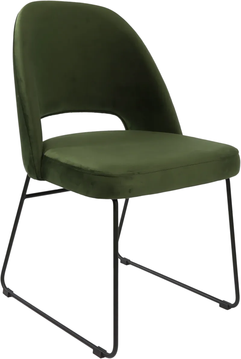FL Semifreddo Velvet Upholstered Sled Base Hospitality Chair