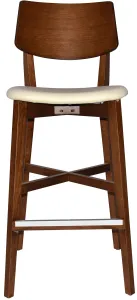 EZ Phoenix Light Walnut Stained Solid Timber Framed Barstool thumbnail 3