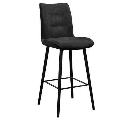 MD Poissy Fabric Upholstered Bar Stool - Midnight