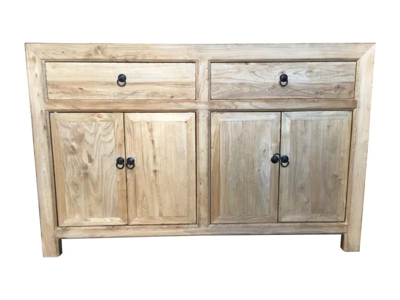 MF Chinese Antique Reproduction Recycled Timber 2 Drawer 4 Door Sideboard