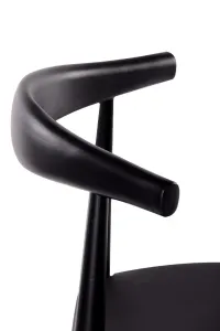 VI Leif Elbow PU Leather Seat Timber Leg Dining Chair thumbnail 8