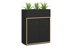 DD Grid Line Sliding Door Planter Storage thumbnail 1
