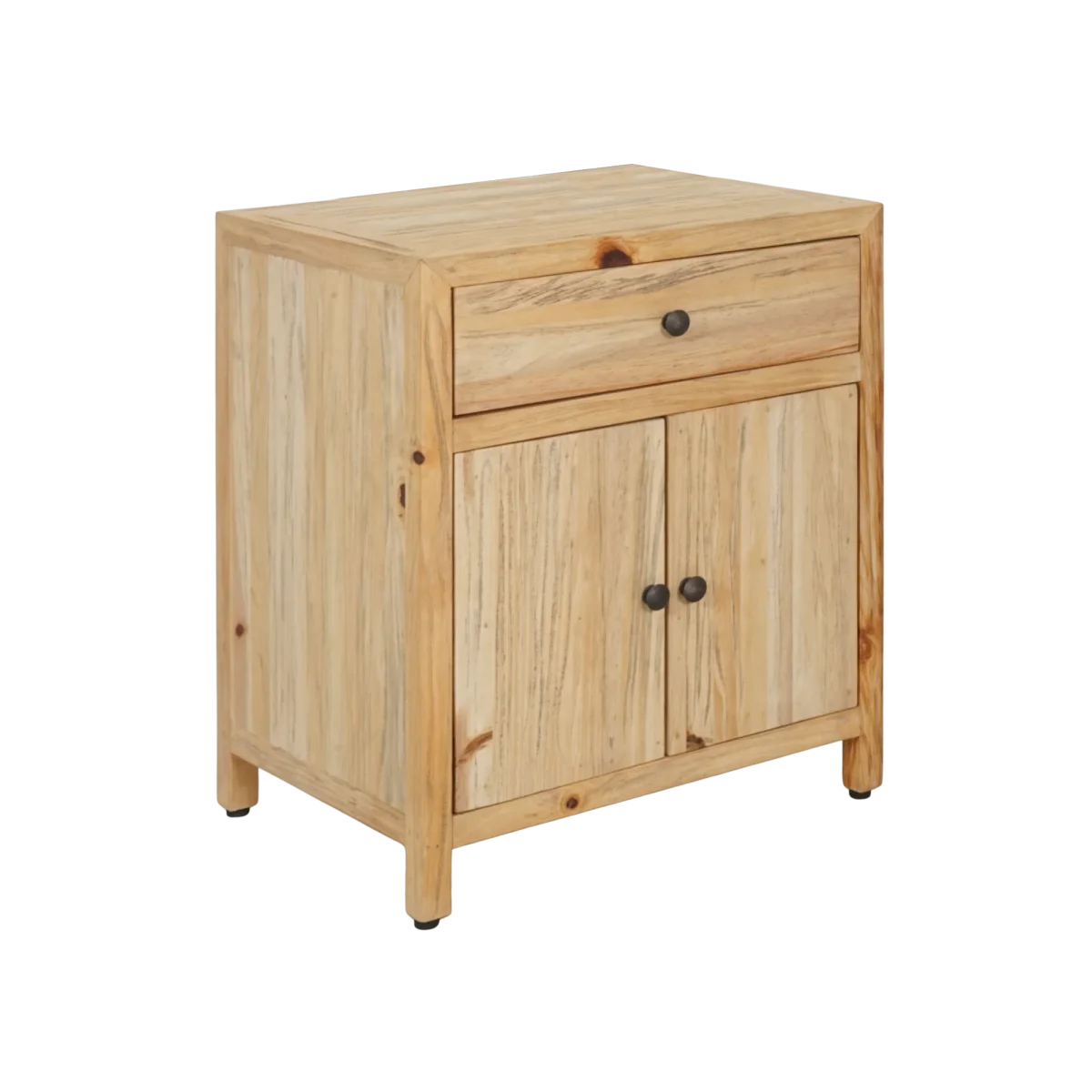 CR Sonoma Solid Timber 1 Drawer 2 Door Bedside Table