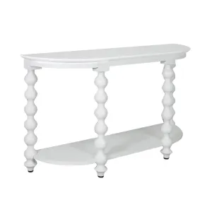 CR Carob Turned Leg Solid Timber Console Table with Shelf thumbnail 5