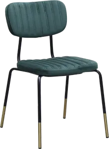 FL Tiramisu Velvet Upholstered Black Leg Brass Tip Hospitality Function Chair thumbnail 1