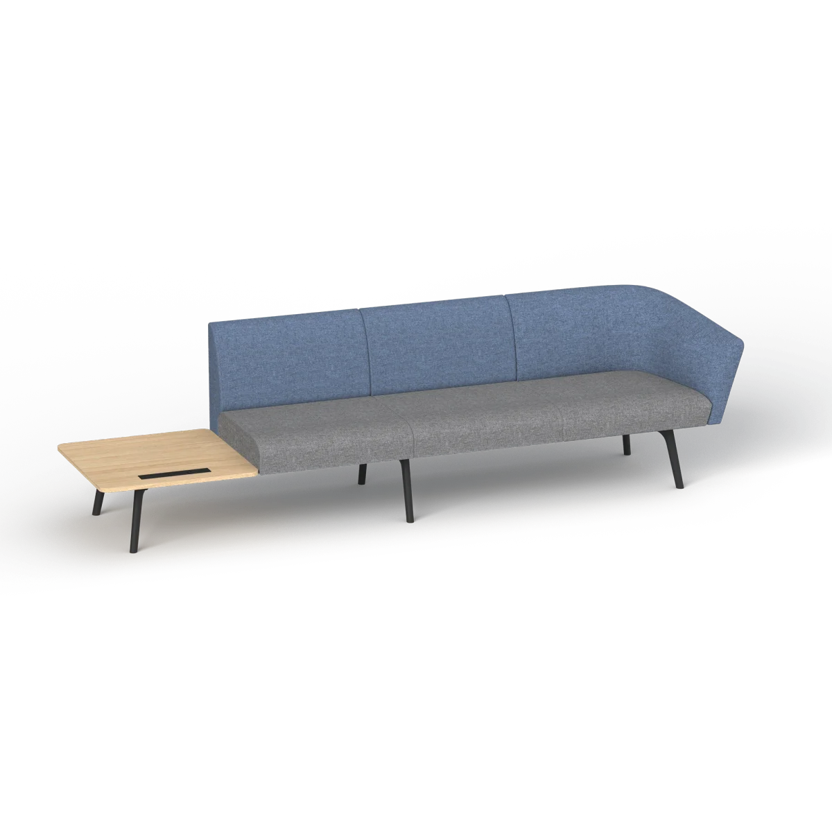 OL Willow Fabric Upholstered Reception Area Sofa with Side Table