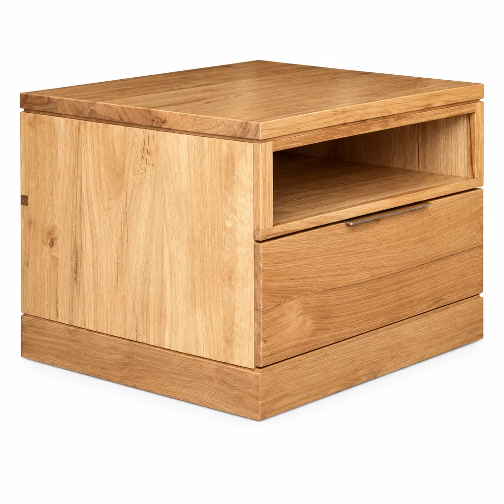 MD Malhouse Solid Timber Lamp Table with 1 Drawer & Niche