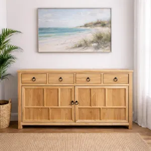MF Chinese Antique Reproduction Recycled Timber 2 Door 4 Drawer Sideboard thumbnail 3