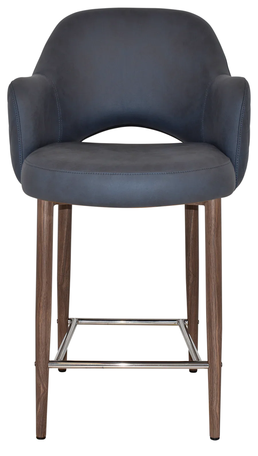 EZ STOOL ALBURY ARM 650 METAL LIGHT WALNUT