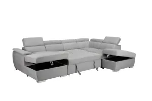 VI Glebe Fabric Upholstered Corner Sofabed Lounge With LHF Chaise thumbnail 2