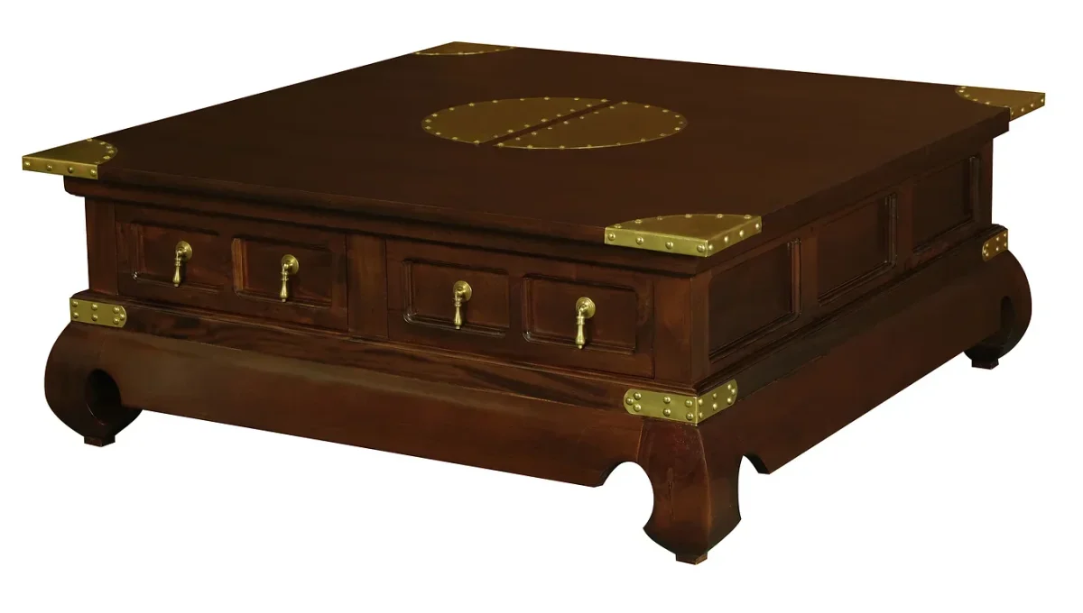 CT Dynasty Solid Timber 4 Drawer Coffee Table