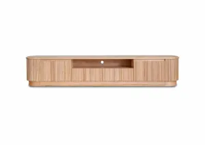 VI Adsila Solid Timber 2 Drawer 2 Door Entertainment Unit - 2.4M thumbnail 1