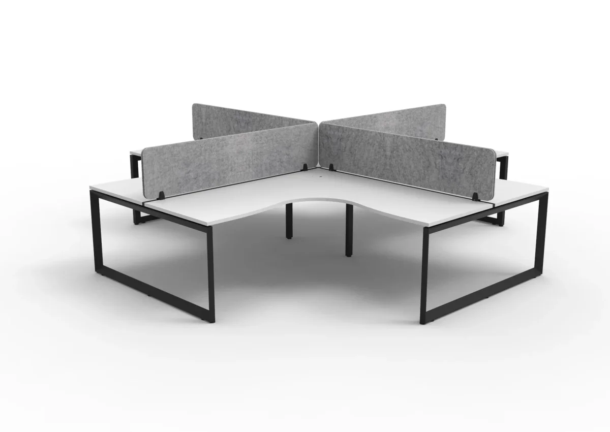 RL Infinity Loop 4 People Corner Workstation with Ecopanel Screen thumbnail 8
