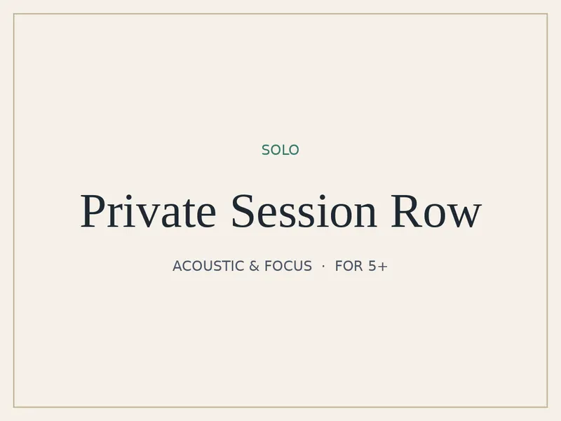 Private Session Row