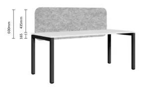 DD Plaza Single Sided Workstation For 1 Person with Optic Screen thumbnail 2