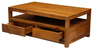 CT Amsterdam Solid Mahogany Timber 4 Drawer Coffee Table thumbnail 6