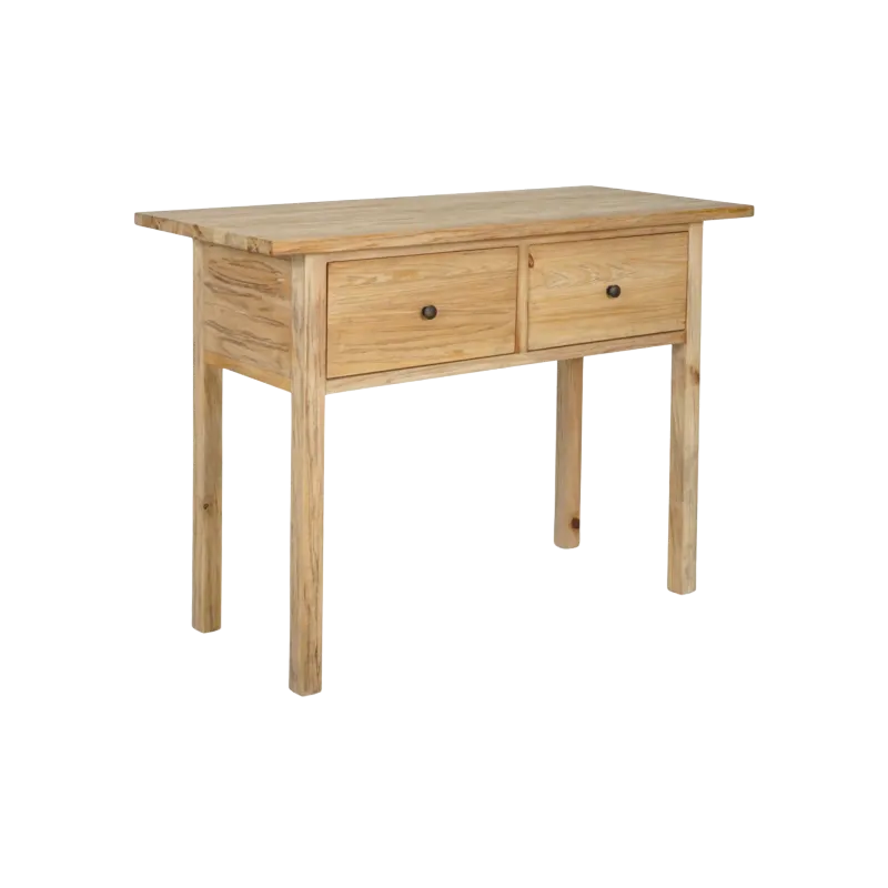 CR Sonoma Solid Timber 2 Drawer Console Table