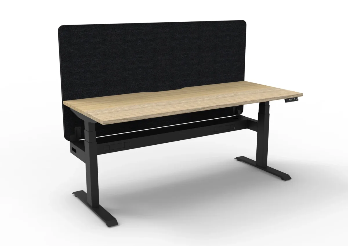 RL Boost Plus Motorized Height Adjustable Workstation with Black Eco Panel Screen
